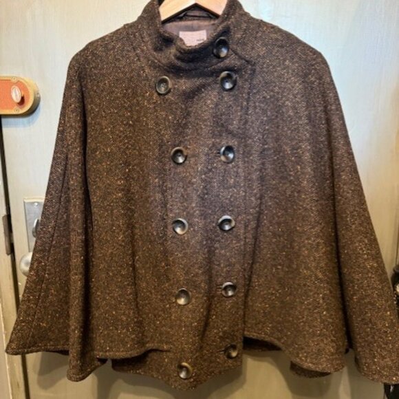 Retro Tweed Double Breasted Cape - Picture 3 of 16